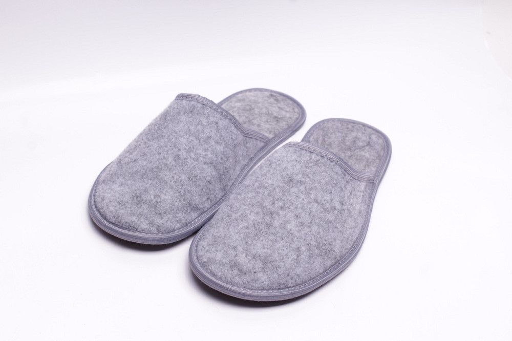 Хатні капці чоловічі для гостей із підошвою, сірі 41-45 розмір Одеса - фото 8
