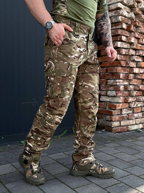 Військові штани мультикам ріп-стоп літні ЗСУ, тактичні посилені чоловічі для армії та штурму Львів - фото 6
