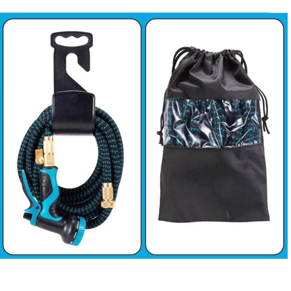 Шланг для саду та городу поливний робоча довжина до 22.5 м, набір з розпилювачем та мішком для зберігання, розтяжний садовий Кам'янець-Подільський - фото 7