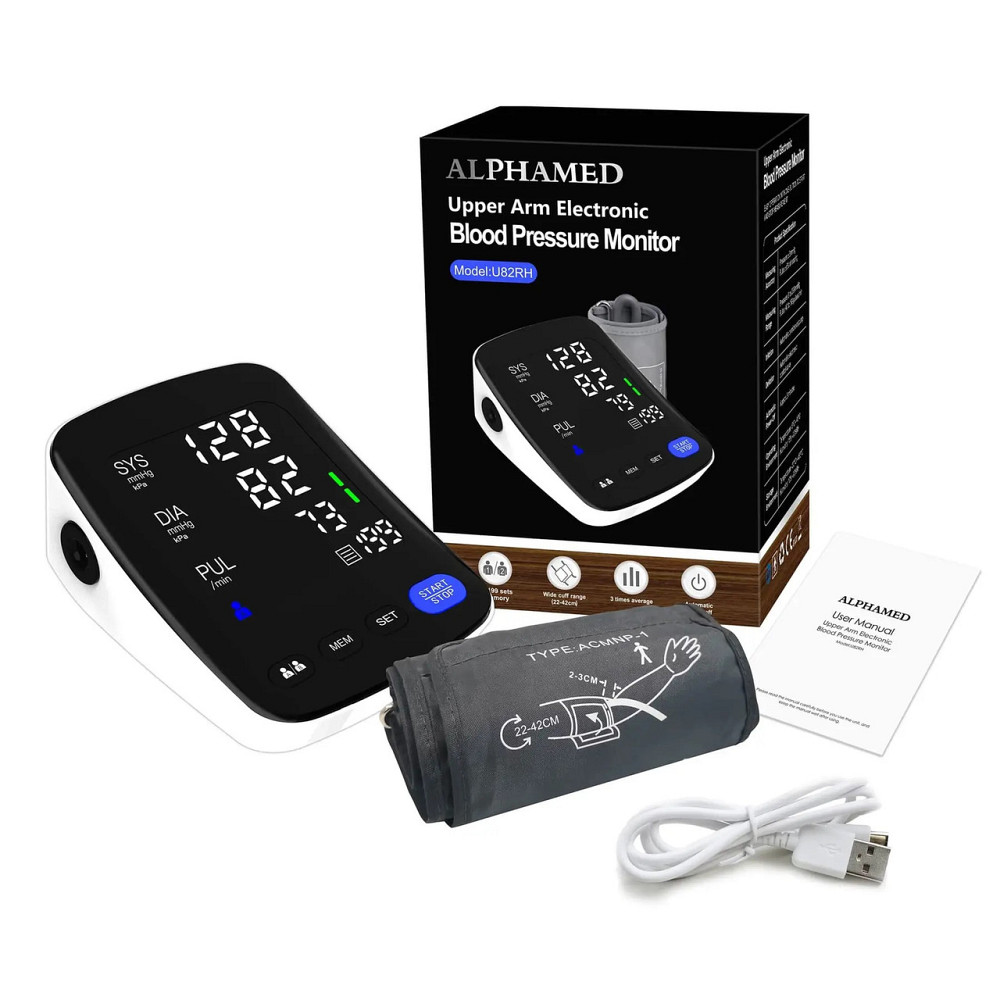 Професійний автоматичний тонометр Alphamed на передпліччі. Точний апарат для вимірювання тиску та пульсу Дніпро - фото 10