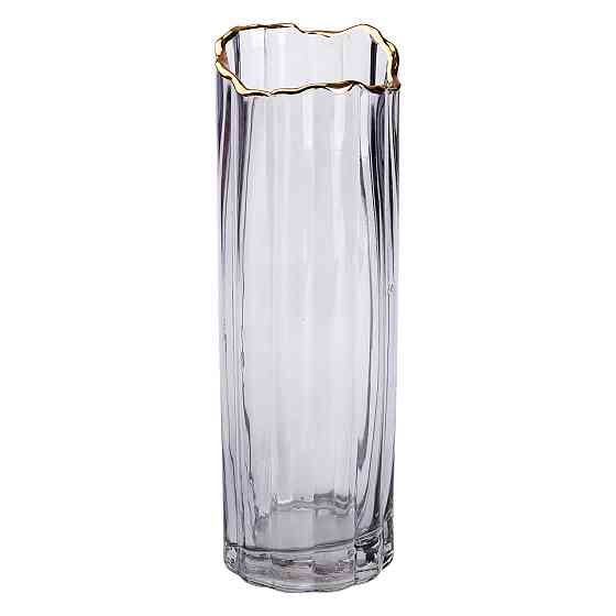 Yiwu Скляна ваза для квітів, декоративна сіра, 29 см HP-1713 Коломия