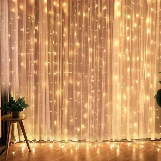 Гирлянда-водопад (Curtain-Lights) Itrains-480-WW 3*3м (Белый-теплый) 3905 Одесса - изображение 4