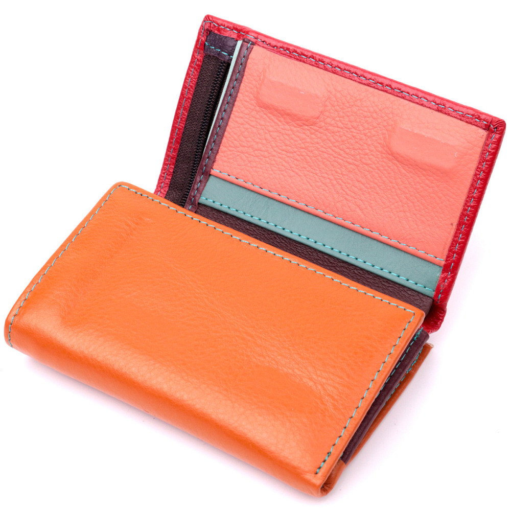 Стильный женский кошелек из качественной натуральной кожи ST Leather 19460 Разноцветный Киев - изображение 5