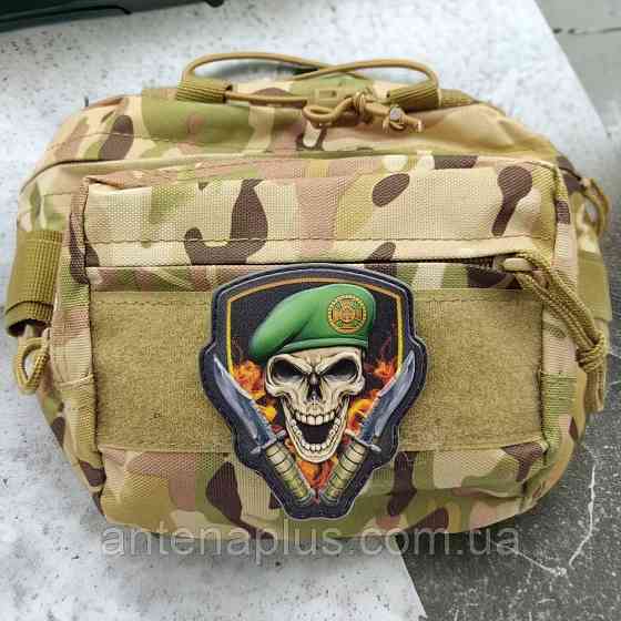 Череп у береті ДПСУ об'ємний шеврон / патч Київ