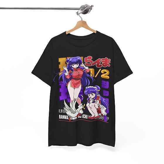 Футболка аниме Схампоо Румико Такахасхи Ранма оверсайз (S/M/L) Черний AnimeJ0512 Днепр
