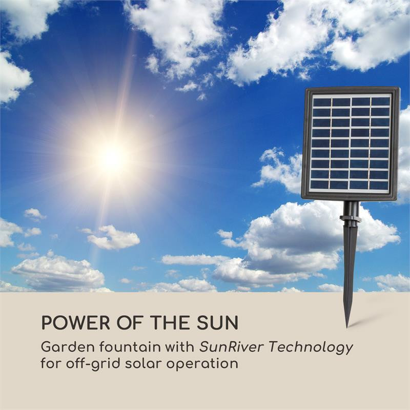 Каскадный фонтан Speyer, солнечный фонтан, садовый фонтан, 4 уровня работы от батареи, 2,8 Вт, солнечная Ровно - изображение 2