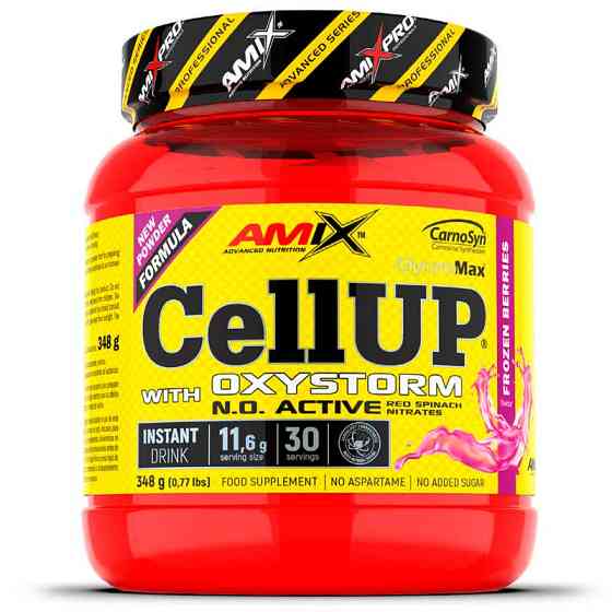 Передтренувальний комплекс Amix Nutrition CellUP with OXYSTORM Powder 348g (Frozen Berries) Луцьк