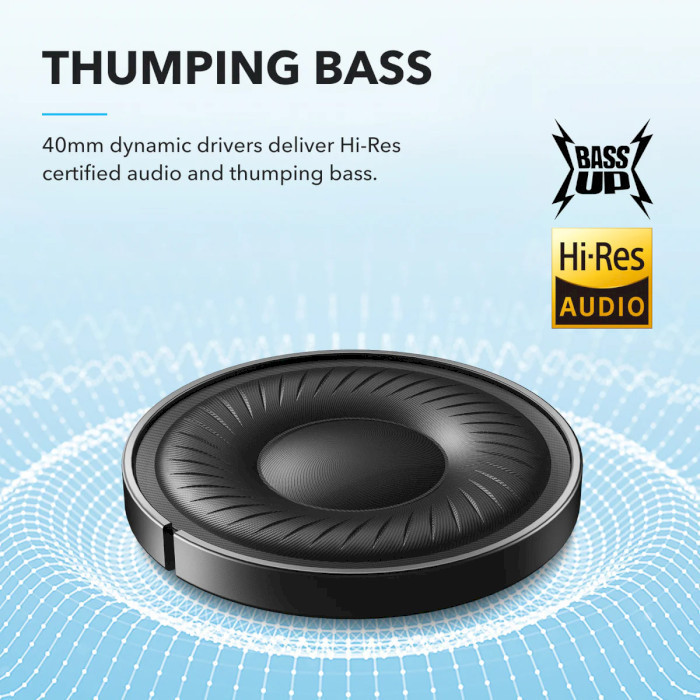 Bluetooth-гарнітура Anker SoundCore Q20i Black (A3004G11) ( Чорний ) Харьков - изображение 8