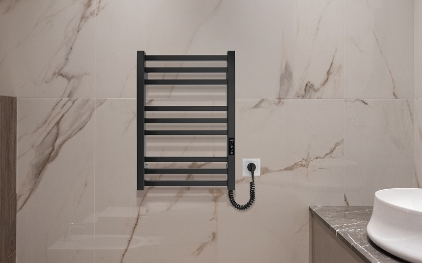 Електрична рушникосушка HF London 570х430 TR K чорна матова Київ - фото 5