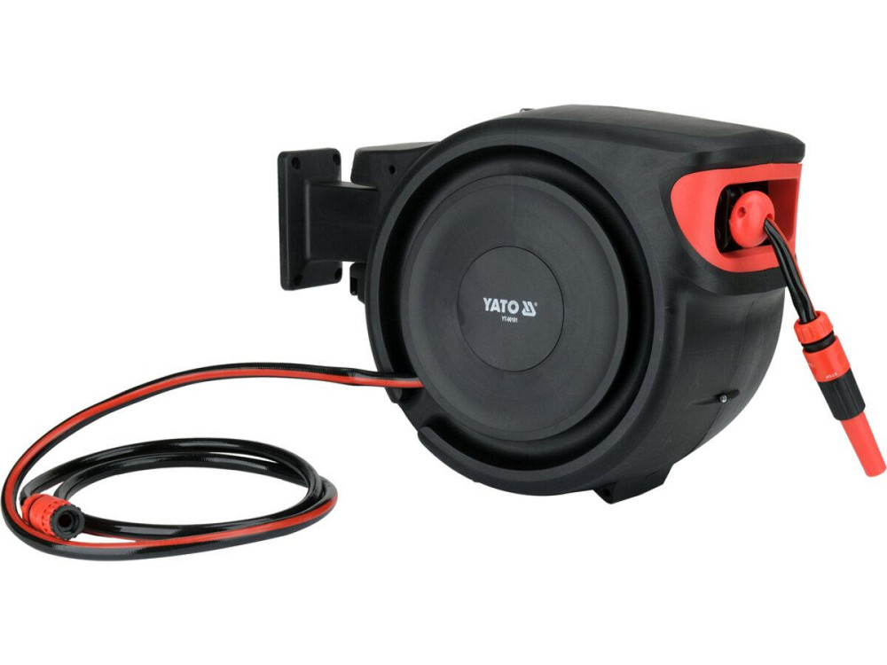 Шланг водяний Ø= 1/2" YATO l= 25 м з самозмотувальною котушкою і прямим зрошувачем [1] Одеса - фото 1