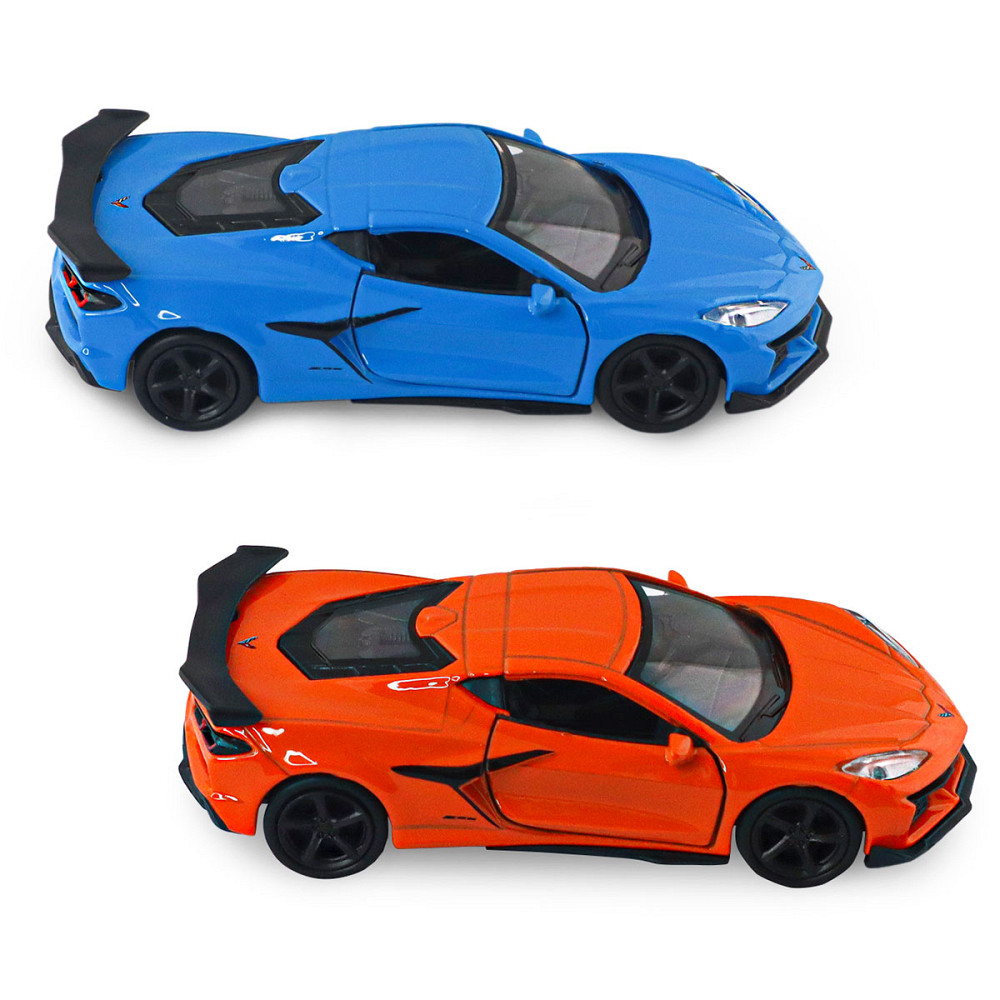 Автомодель - Chevrolet Corvette Z06 2023 (помаранчевий, світло-блакитний) Дніпро - фото 13