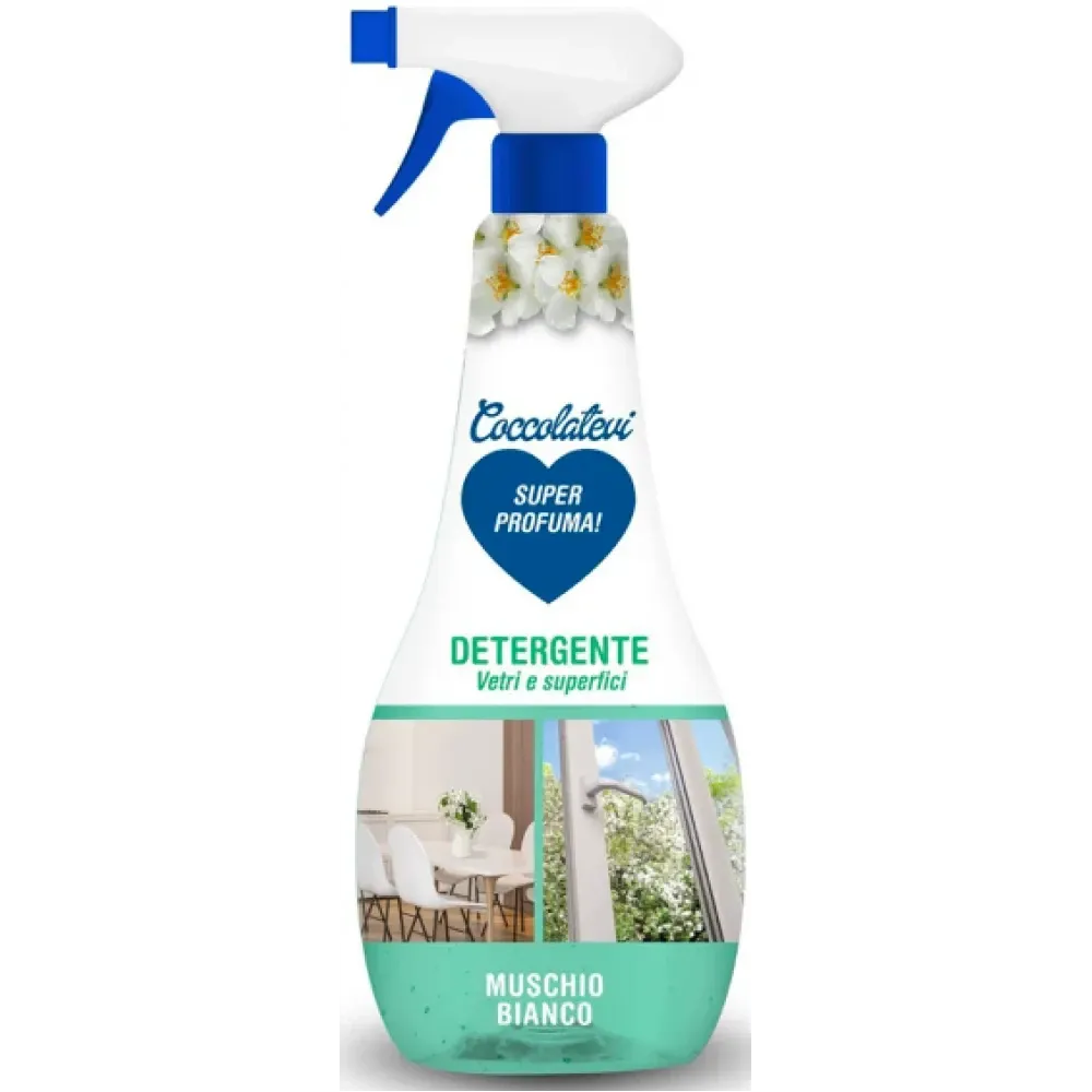 Средство для мытья окон Coccolatevi Vetri Muschio Bianco, аромат белый мускус, 750 мл Львов - изображение 1