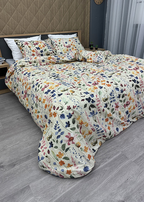 Комплект постельного белья, Decorator Bloomy Двуспальный 180х215 с цветочным принтом (88-013) Киев - изображение 4