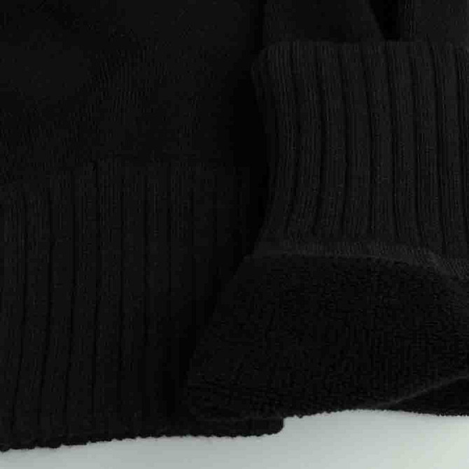 Теплые носки женские классические с широкой резинкой однотонные GM Textile Высокие 36-41 Черный Сумы - изображение 4