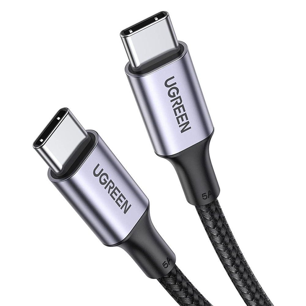 Кабель Ugreen USB Type-C — USB Type-C 5 А 100 W 20478 (Сріблястий, 0.5 м) Миколаїв - фото 1