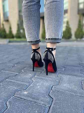 Туфлі жіночі LENA MELIANI чорні еко-замша каблук 10см 36р.37р.38р. (N47-E61138-1) Коломия