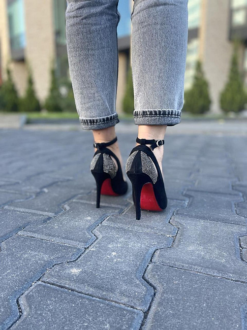 Туфлі жіночі LENA MELIANI чорні еко-замша каблук 10см 36р.37р.38р. (N47-E61138-1) Коломия - фото 6