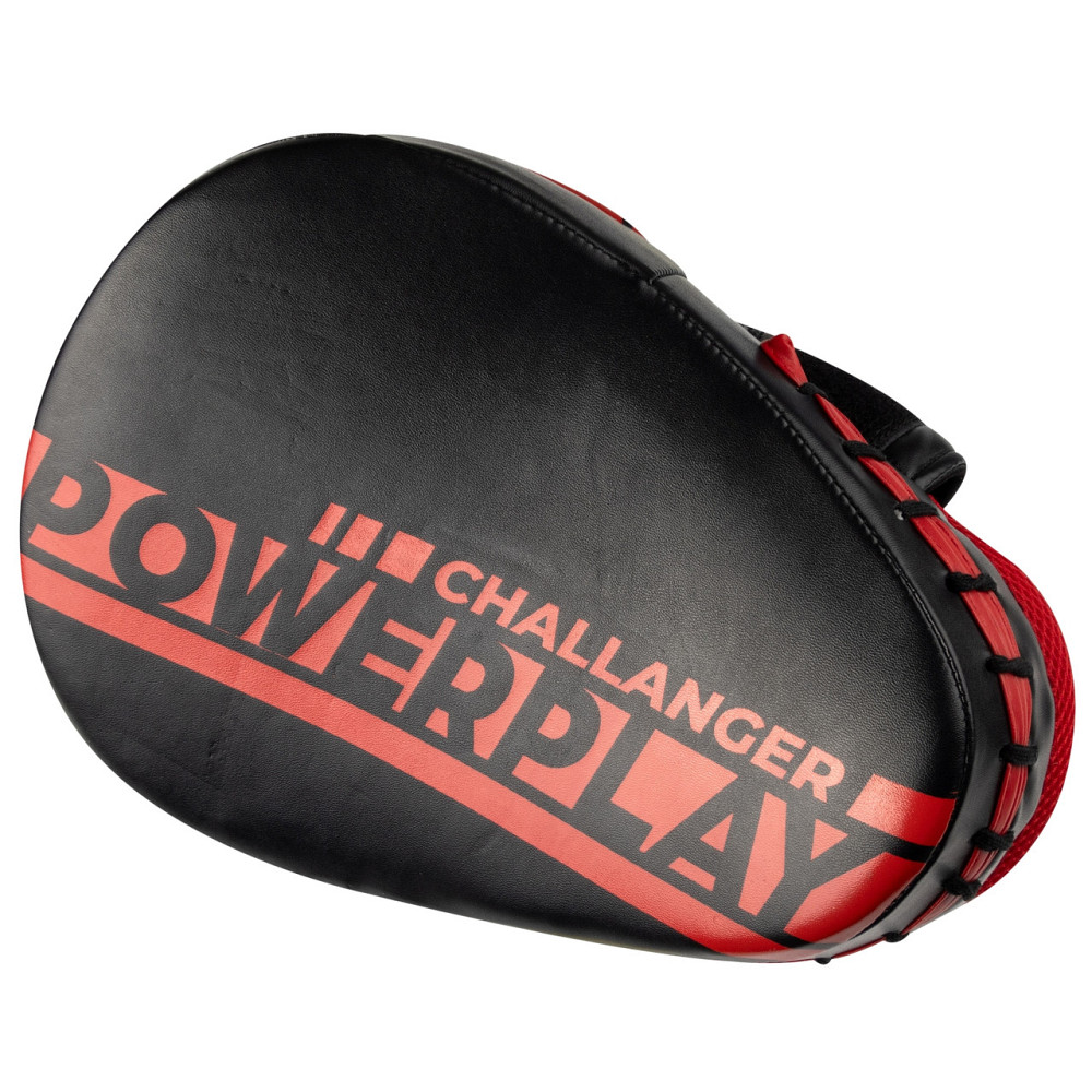 Лапи боксерські PowerPlay 3041 Чорно-Червоні PU [пара] Каменское - изображение 4