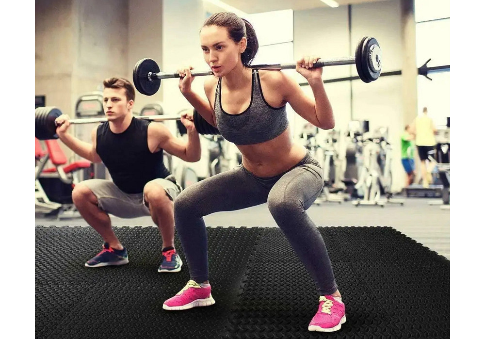 Татамі мат EasyFit SwallowTail 4 шт (60х60х1 см) пазл хвіст ластівки з бортиком Коломия - фото 4