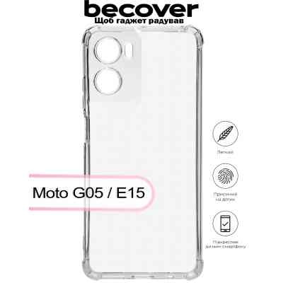 Чохол до мобільного телефона BeCover Anti-Shock Motorola Moto G05 / E15 Clear (713470) Вінниця