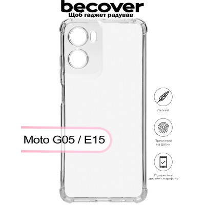 Чехол для мобильного телефона BeCover Anti-Shock Motorola Moto G05 / E15 Clear (713470) Винница - изображение 1