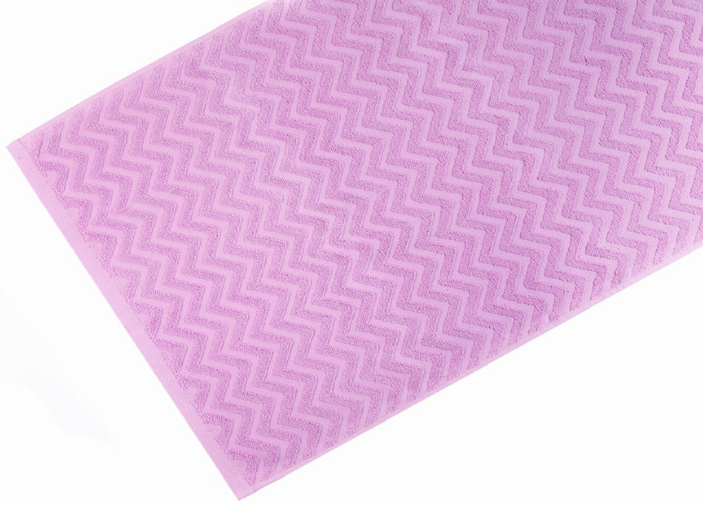 Махровий рушник Ideal Textile Зігзаг 70х140 см (56861033) Ліловий Чернівці - фото 1