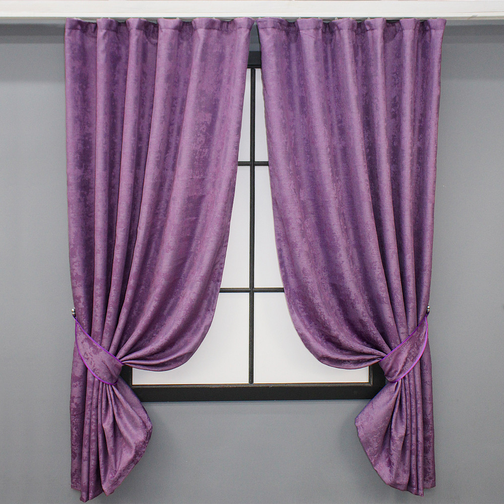 Комплект коротких штор VR-Textil Жаккард Sultan № 1559ш Лавандовый 130х170 см 2 шт (35-0311) Киев - изображение 1