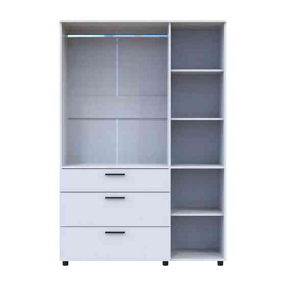 Шафа для одягу Doros Торн Білий 3 ДСП/3Ш (штанга) 135х51.6х200 (DRS-012057) Львів