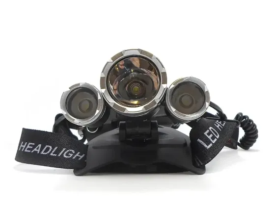 Налобный фонарь RJ-3000-T6 аккумуляторный 3 LED 800лм 2x18650 с зарядкой для туризма и охоты Одесса