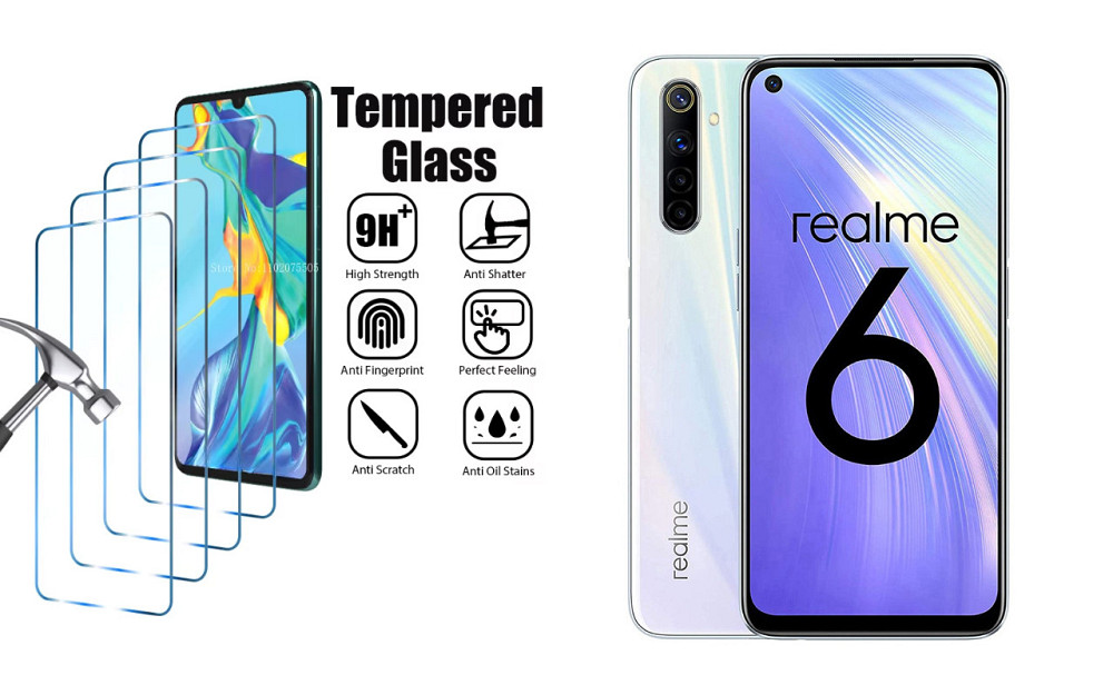 Захисне скло ArmorGlass для Realme 6, Realme 6i, Realme 6s, Realme 6 Pro – стійке до подряпин та ударів Київ - фото 1