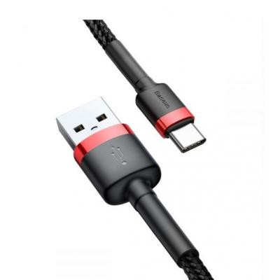 Дата кабель USB 2.0 AM to Type-C 1.0m Cafule 3A red+black Baseus (CATKLF-B91) Вінниця - фото 2