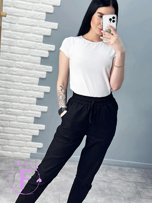 Вкорочені штани з кишенями "Street" оптом | Норма Чорний, 44 Київ - фото 1