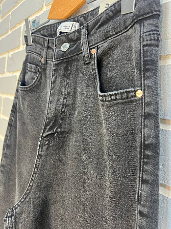 Джинсы женские Its Basic 4133 Baggy jeans свободные утепленные байка высокая посадка черные, черный, Одесса - изображение 10
