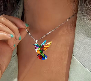 Кулон красивый на цепочке Колибри Киев - изображение 2