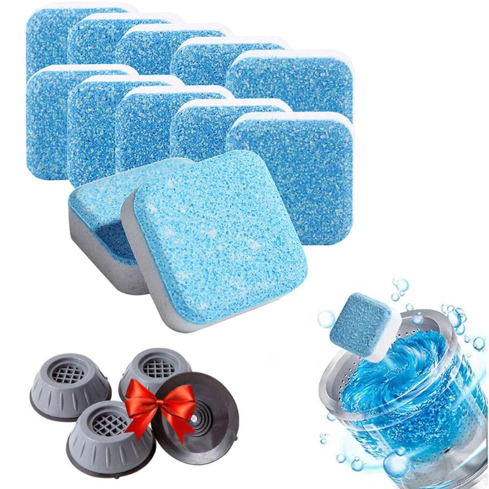 Таблетки для чищення пральних машин 12шт + Подарунок Антивібраційні підставки для пральної машинки 4шт Київ - фото 1