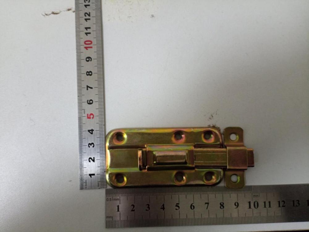 Засув плоский в жовтому оцинку  80 мм "P-o" Київ - фото 2