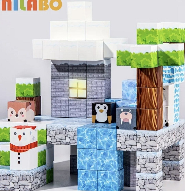 Конструктор магнітний, Конструктор магнитный Майнкрафт 138 блока лёд б. Харьков - изображение 3