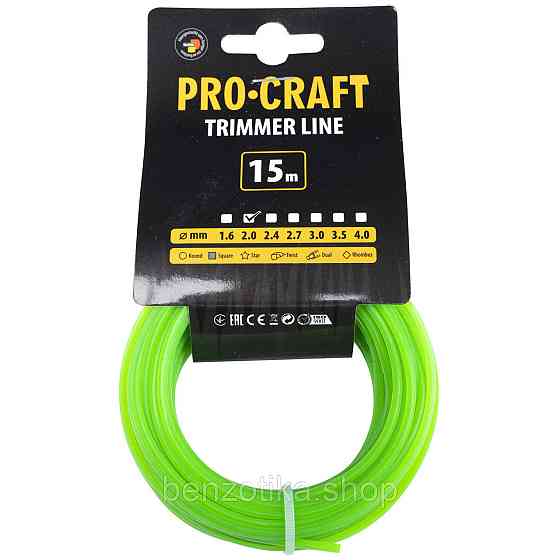 Волосінь квадрат Procraft 2мм 15м Киев