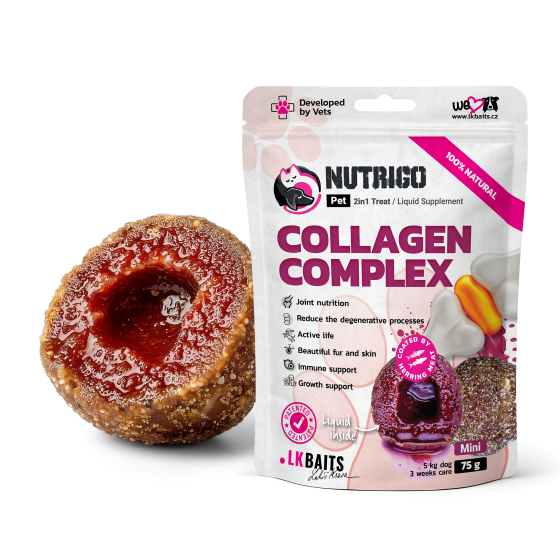 LK Baits Pet Nutrigo Collagen Complex Mini Функціональні ласощі для собак дрібних порід з колагеном (Ø 15 мм), 75 г Київ