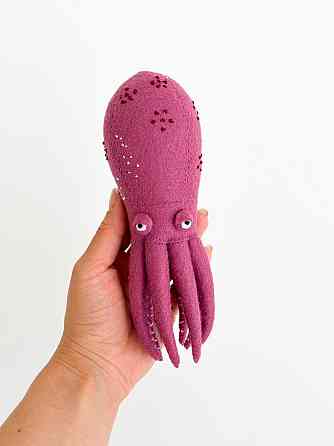 Мягкая фетровая игрушка кальмар ручной работы – безопасная развивающая игрушка Киев