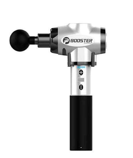 Перкусійний м'язовий ударний масажер Booster Е тригерних точок Сріблястий Київ - фото 9