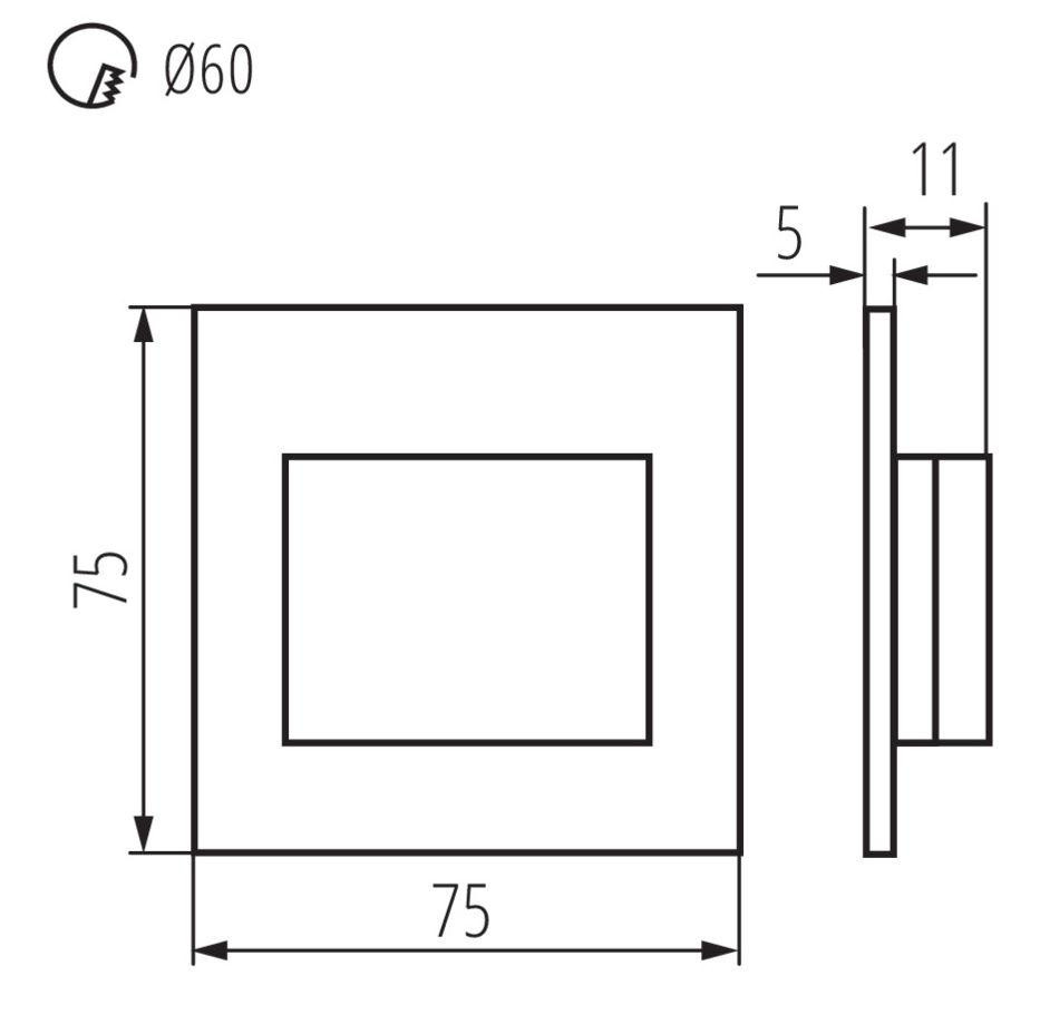 Подсветка ступеней лестницы 12V 4000к Черный ERINUS LED LL B-NW Kanlux Киев - изображение 2