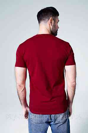 Футболка базовая Ray Premium Fit мужская бордовая (U0102-Burgundy) 3XL Київ