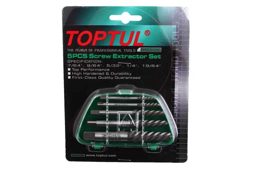 Набір екстракторів для болтів 2.5-10м (5 ед.) Toptul (7/64), 9/64, 5/32, 1/4, 19/64) Вінниця - фото 3