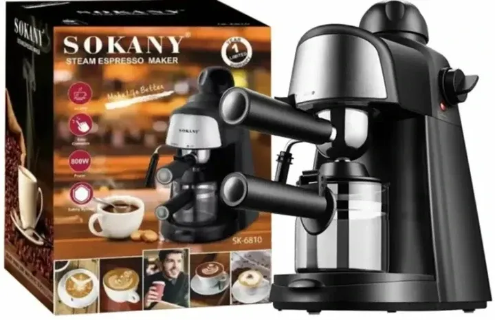 Парова кавоварка для еспресо SK-6810 800Вт 3,5 бар капучинатор 4 чашки кавоварки для дому Одеса - фото 2
