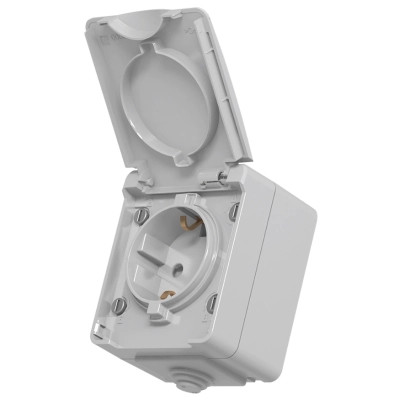 Розетка Videx BINERA IP65 зовнішня 1ая із заземленням сірка (BINERA IP65 наружная 1ая с заземлением сера) Вінниця - фото 1