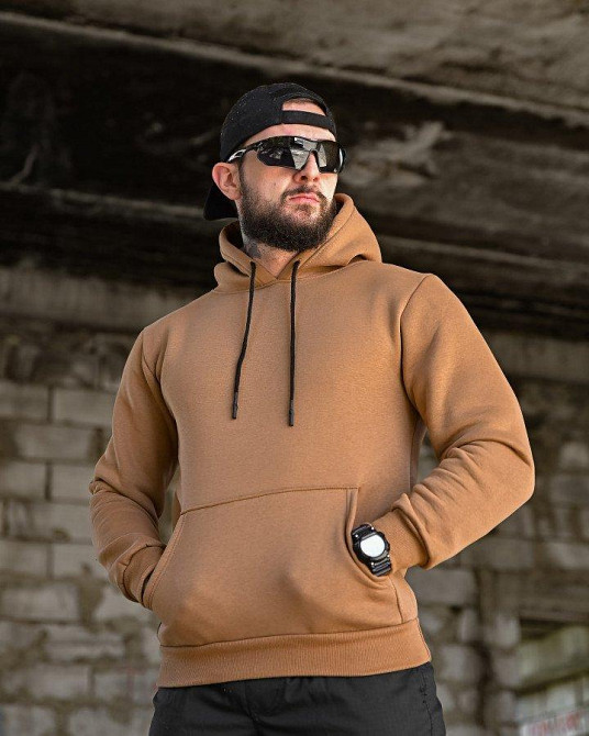 Мілітарі худі на флісі GENESIS Молодість койот ПП8086 Одеса - фото 3