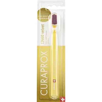 Зубна щітка Curaprox 12460 Velvet Ультрам'яка Жовта з пурпуровим (CS 12460-15) Вінниця