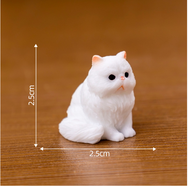 Фигурки котиков для миниатюры, моделирования, интерьерных композиций, флорариума. Разные породы Перський кіт Одесса - изображение 1