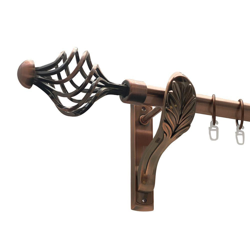 Карниз Orvit Арезо металевий однорядний ретро гладка труба кільце металеве Мідь 25 мм 300 см (00-00016273) Львів - фото 1